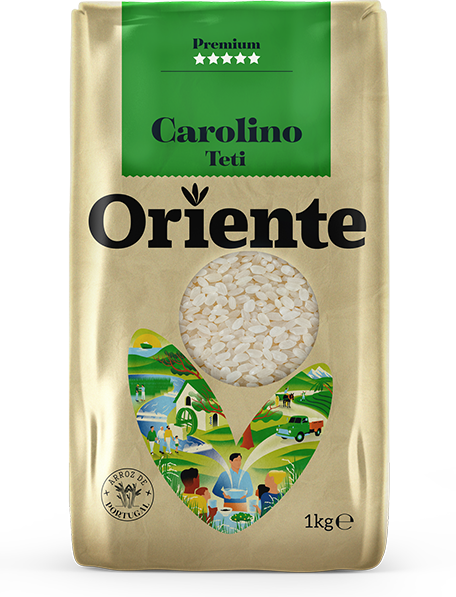 Carolino Teti - Cim uma textura cremosa que absorve intensamente os sabores. Arroz ORIENTE